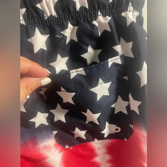 NWT Children’s Place Sport American Flag Patriotic Youth Boys Swim Trunks, XXL - Picture 8 of 9